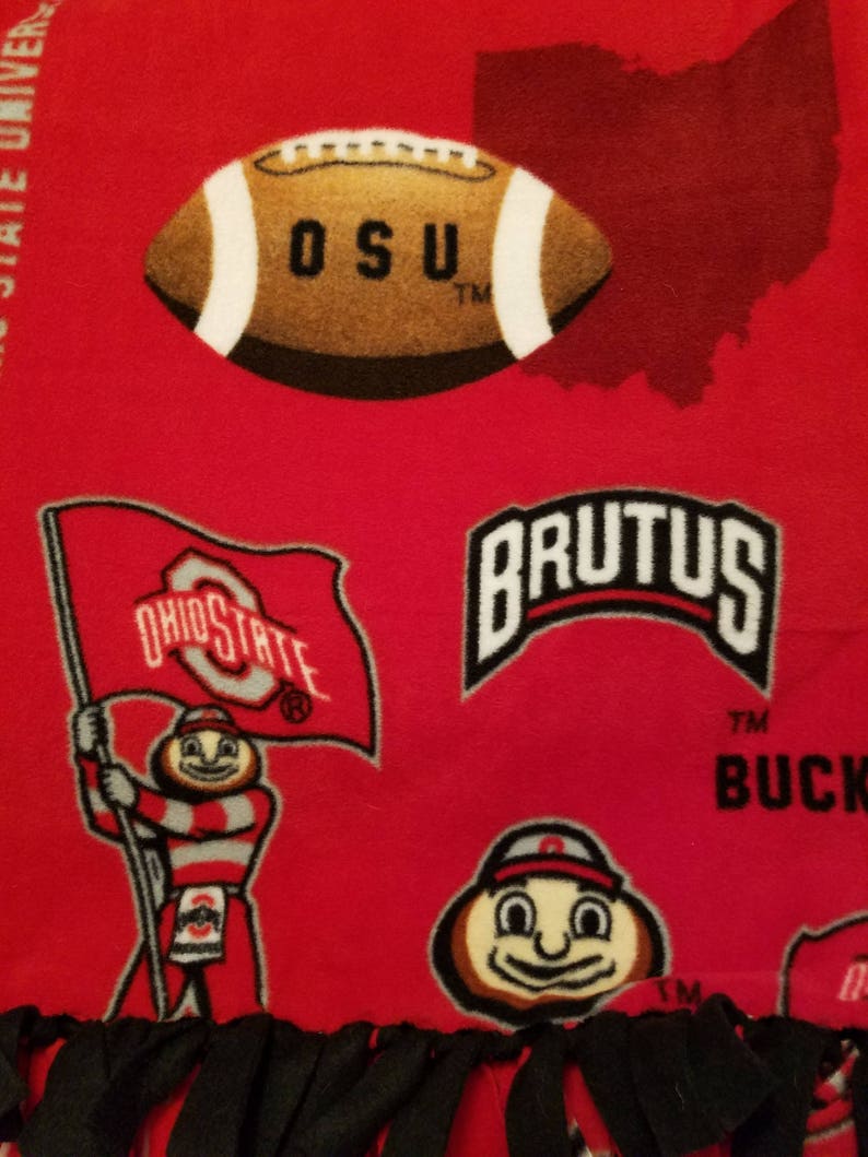 Ohio State No Sew Fleece Blanket Etsy