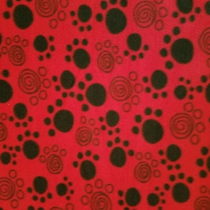 Dog Paw Pattern Hand Tied Fleece Blanket