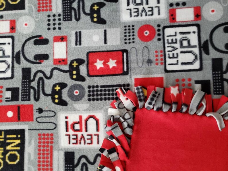 Video Game No Sew Plush Fleece Blanket
