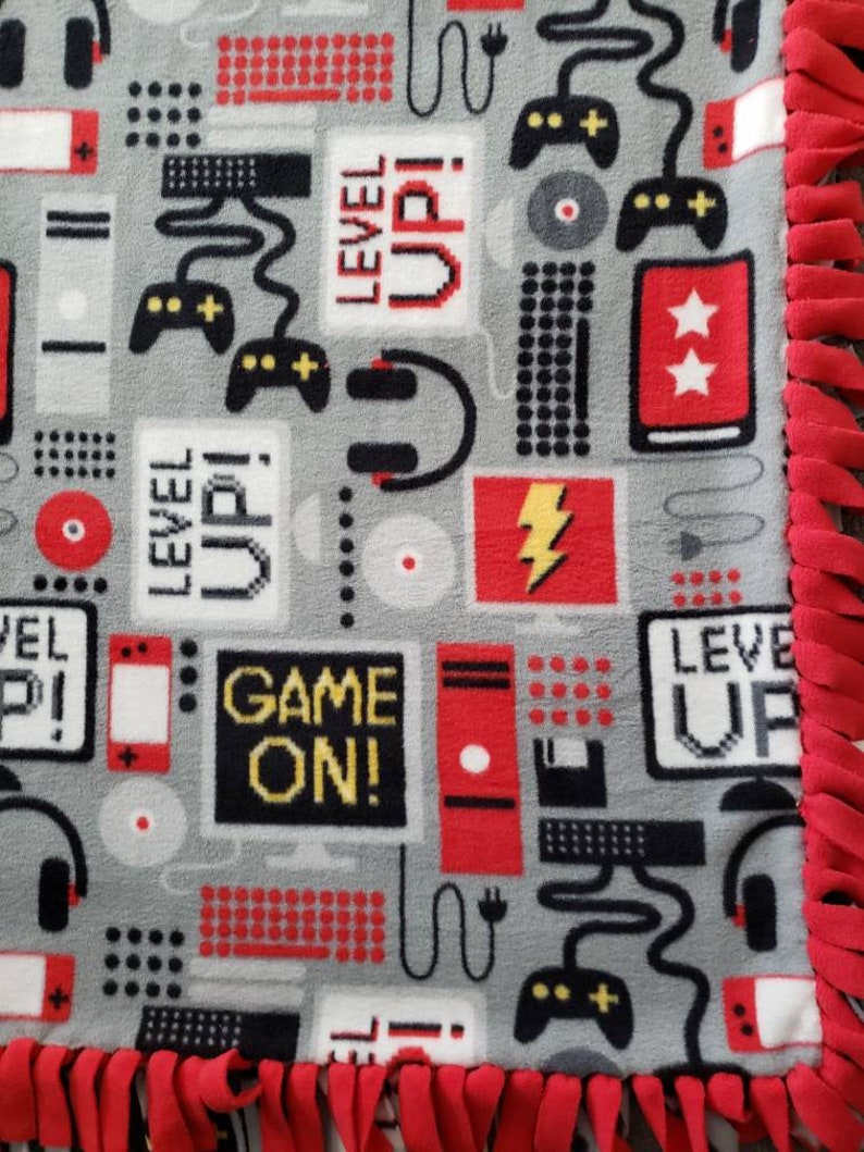 Video Game No Sew Plush Fleece Blanket