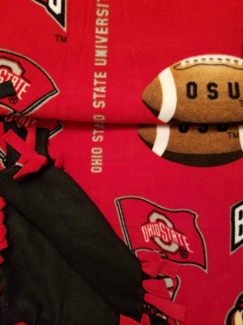 Ohio State No Sew Fleece Blanket Etsy