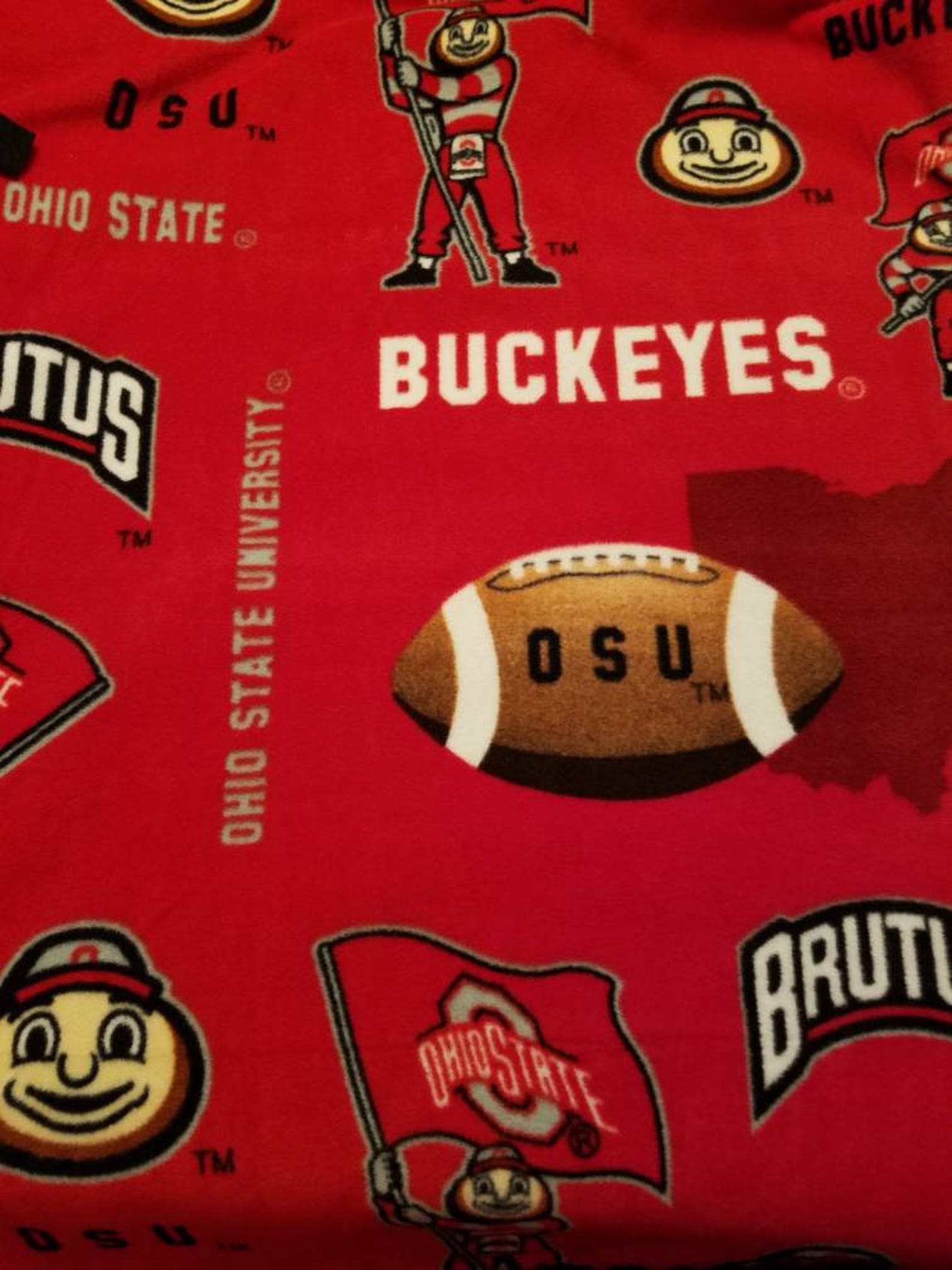 Ohio State No Sew Fleece Blanket Etsy