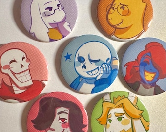 Undertale 6,3 cm Knöpfe