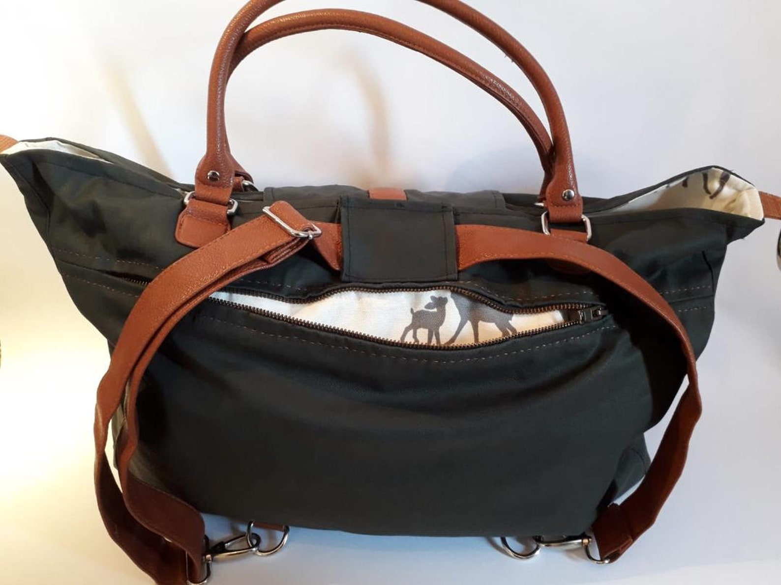 Large Holdall Backpack Rucksack Weekend Bag Handmade From Waxed Cotton