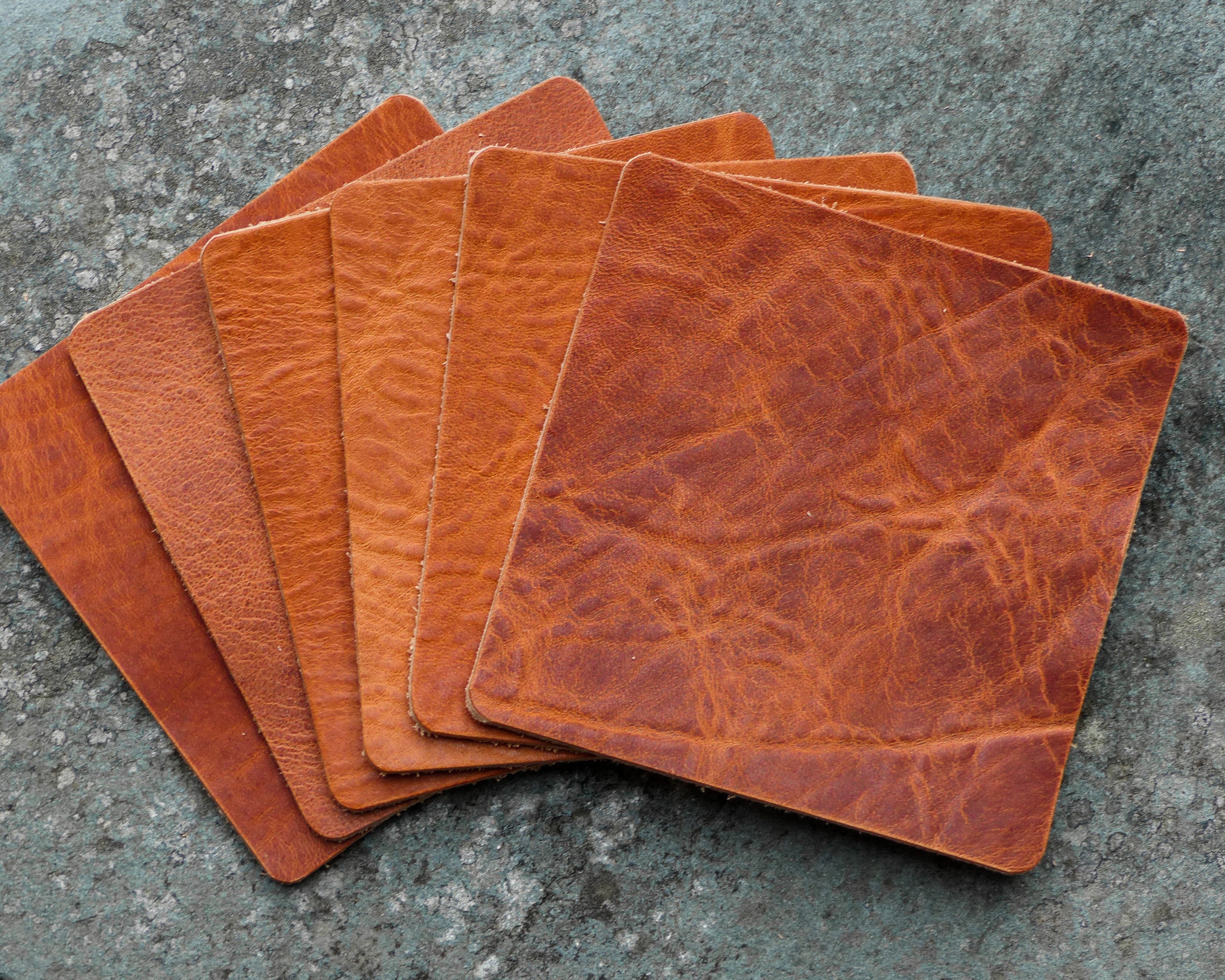 Coasters personalised custom leather coaster set Etsy