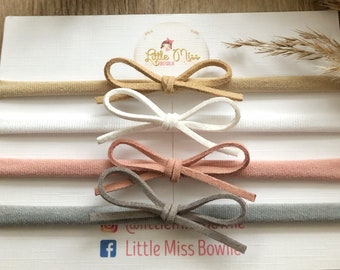 A Set of Suede Cord Bow Headband- Baby Bow Headbands
