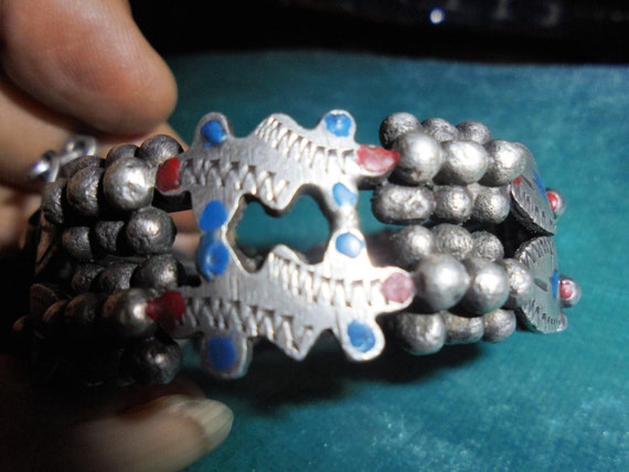 Moroccan Jewelry, old silver heavy Saharan/Tuareg… - image 4
