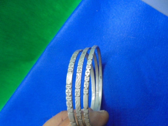 Moroccan Jewelry, lot 3 old Tiznit Berber silver … - image 4