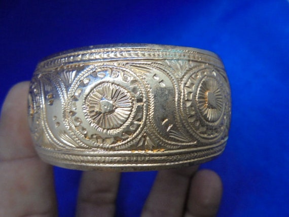 Moroccan Jewelry, old silver Fez Berber convex ba… - image 2