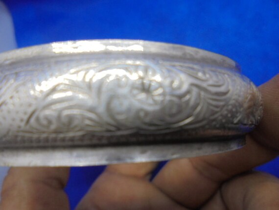 Moroccan Jewelry, old silver Berber convex bangle… - image 9