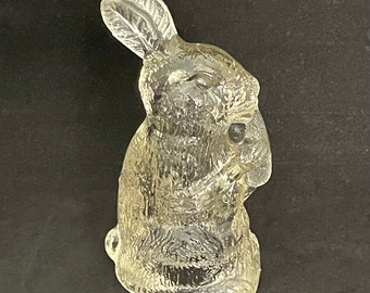 Vintage Glass Rabbit Candy Container