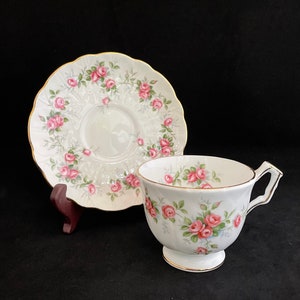 Vintage Aynsley Grotto Rose Tea Cup and Saucer #185