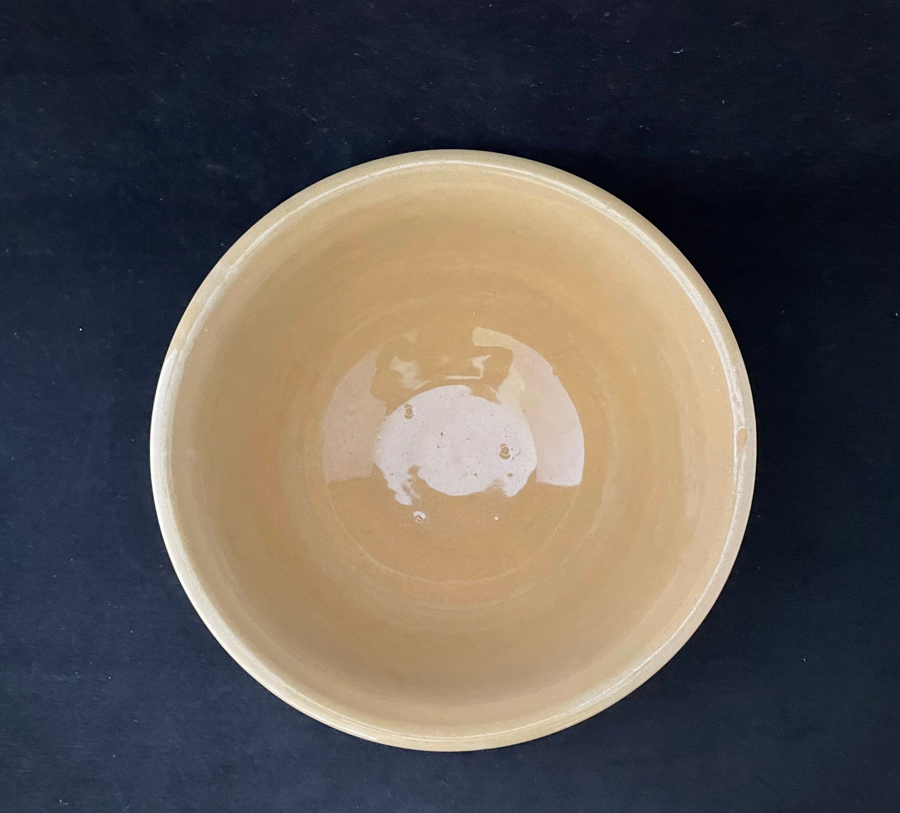 Yellow Ware Brown Striped Banded Bowl Etsy