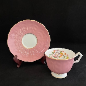 Vintage Aynsley Pink and White Floral Tea Cup and Saucer #27