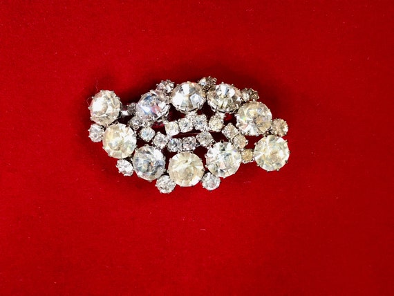 Vintage Karu Arke Inc. Rhinestone Brooch / Pin  (… - image 2