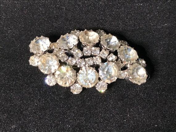 Vintage Karu Arke Inc. Rhinestone Brooch / Pin  (… - image 1