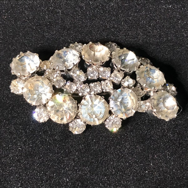 Vintage Karu Arke Inc. Rhinestone Brooch / Pin  (1940s - 1970s)