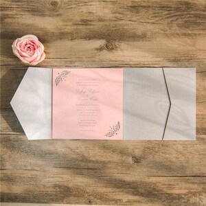 Pocket Fold Wedding Invitation - Deposit