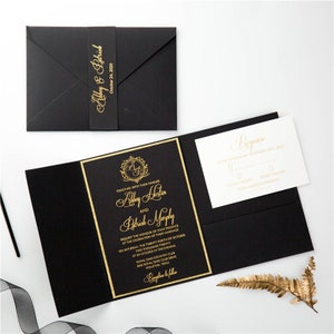 Pocket Fold Wedding Invitation - Deposit