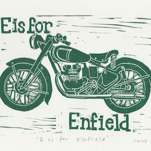 E is for Enfield Classic Car/Motorcycle Alphabet