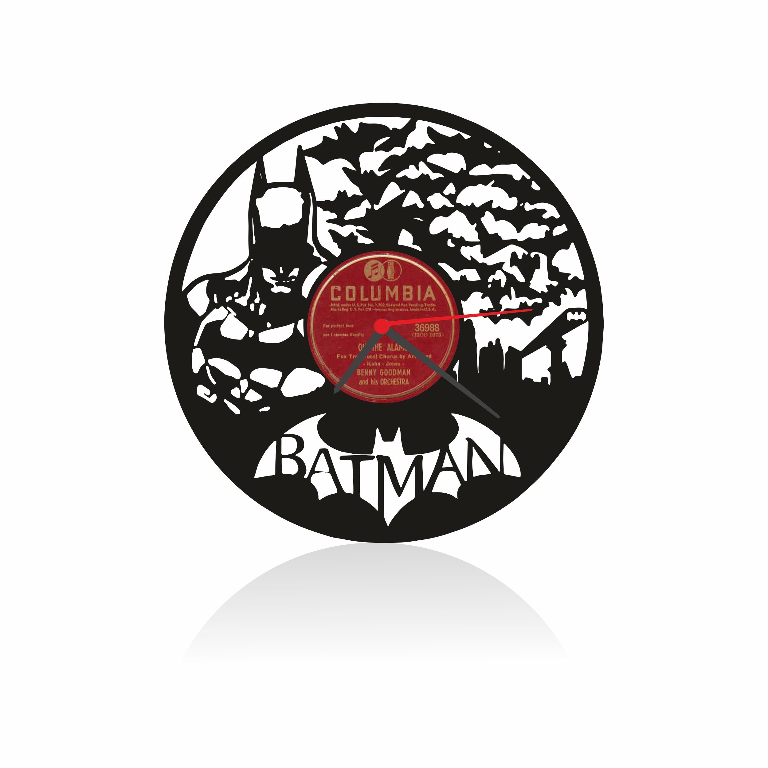 Batman Vinyl Clock Plaque Clock Models Vinyl Record Clock Etsy