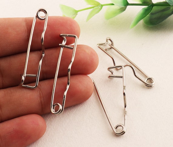 Silver Safety Pins,369 Mm Safety Pins Kilt Pins,craft Supplies Metal Safety  Pin for Clothes Decorations Creative Crafting 50 Pcs 