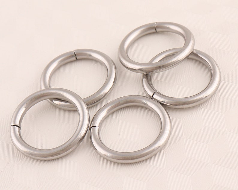 Silver Metal O Rings,22 mm Round ring O rings,Purse ring Round rings,Bag Holder Handbag Purse Bag Clasp for Clothes Bags Belt 30 pcs