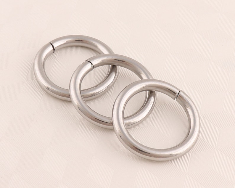 Silver Metal O Rings,22 mm Round ring O rings,Purse ring Round rings,Bag Holder Handbag Purse Bag Clasp for Clothes Bags Belt 30 pcs