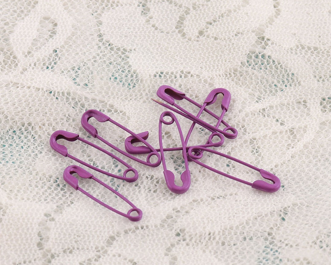 Purple Safety Pin Copper Pins 100pcs 184mm Mini Safety Pins Etsy