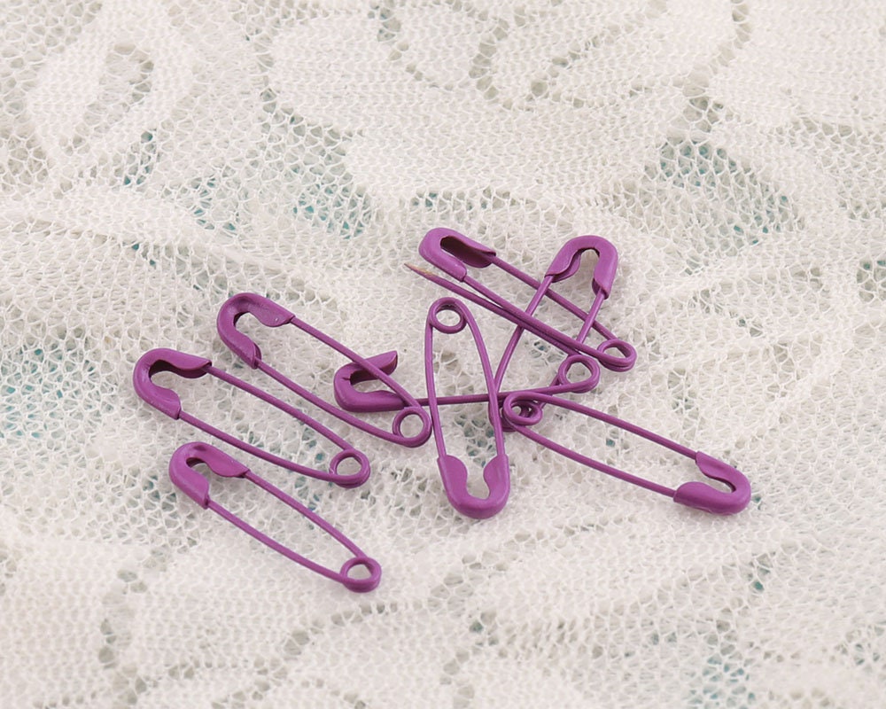 Purple Safety Pin Copper Pins 100pcs 184mm Mini Safety Pins - Etsy