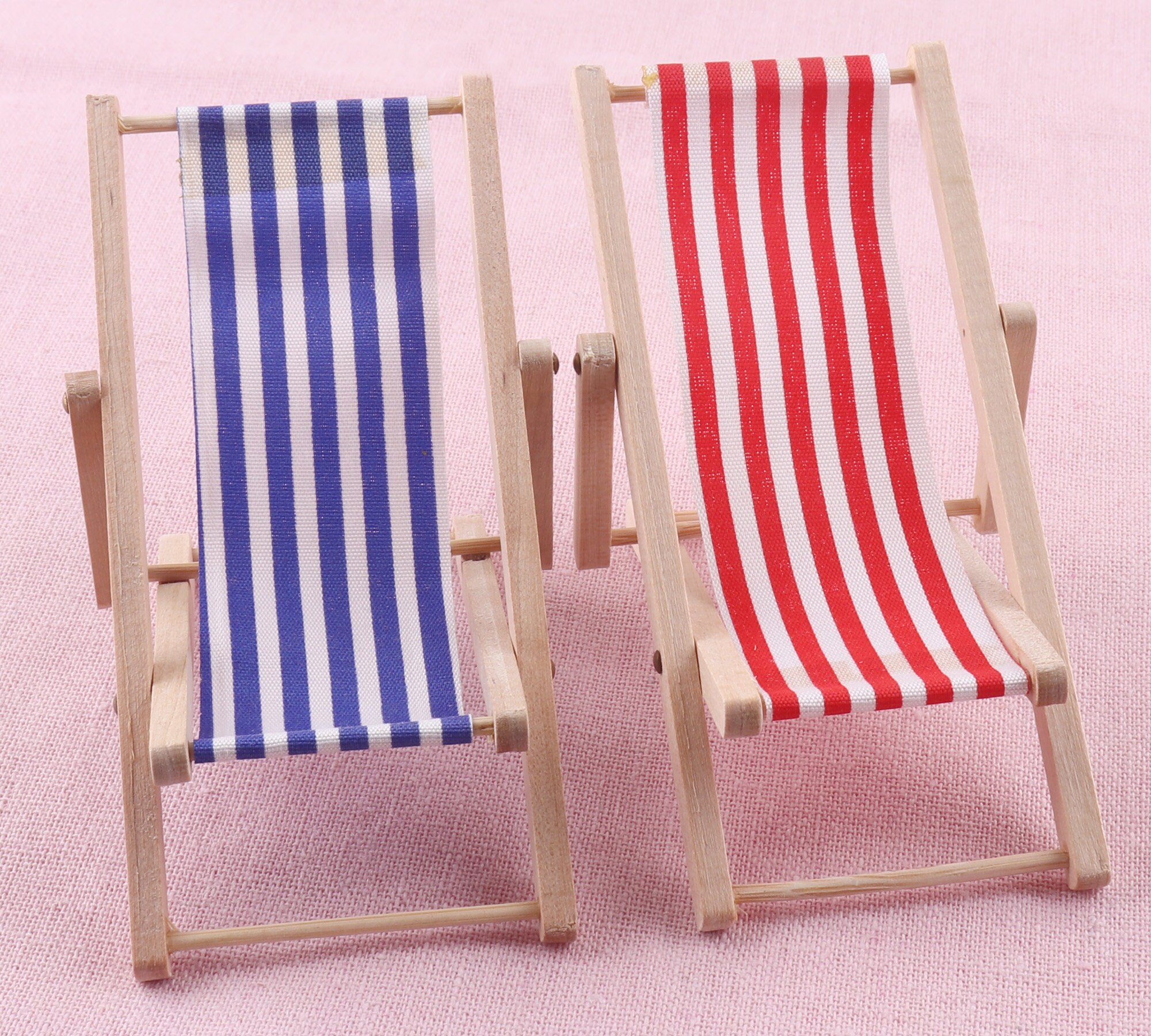 Miniature beach chairCute Art Wooden Dollhouse Mini Beach Etsy