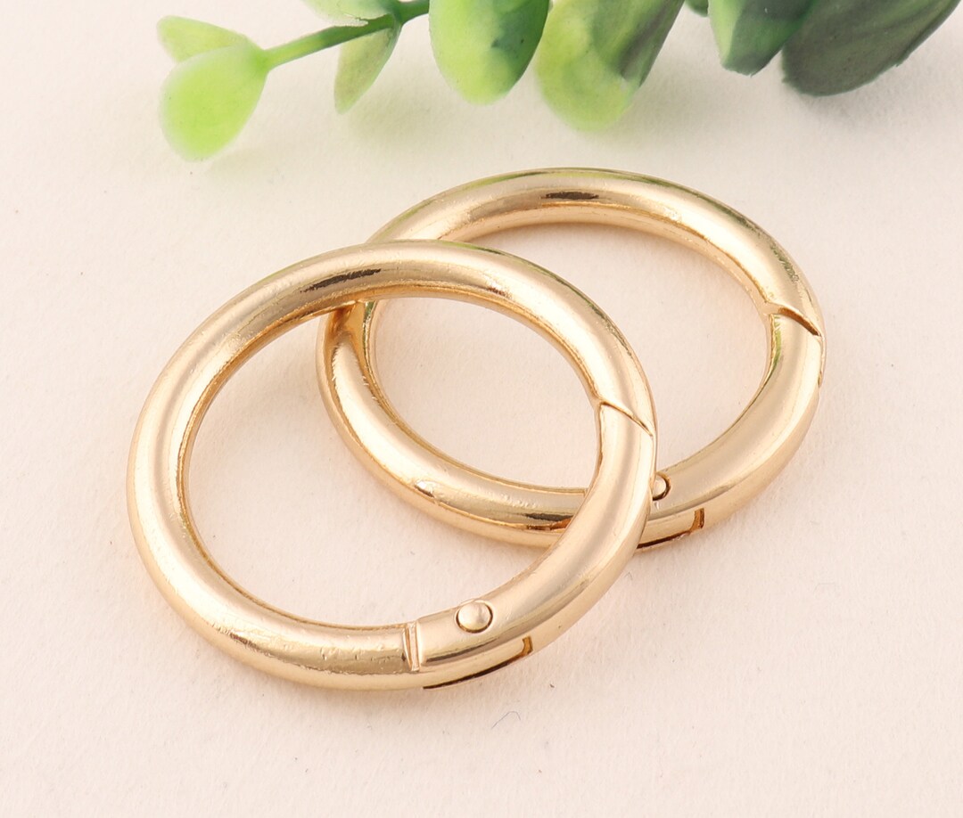 32 Mm Gold Push Gate Ring Push Gate Snap Hook6 Pcs Metal Etsy