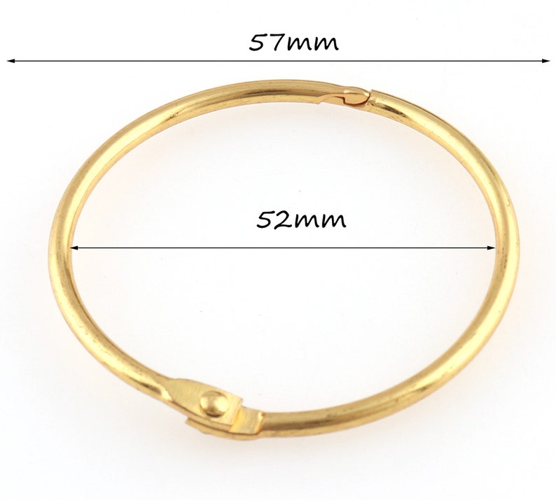 Gold Binder Rings Hinge Split Ring Snap Rings Card Rings Album Etsy