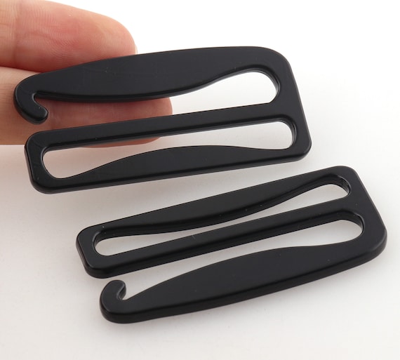 Bra Strap Slider G Hooks in Black,clothing Accessories,2'' Bra Hook Clips, strap Slide Hook,g-hook,metal Swan Hook,clasp for Bra Straps,dress 