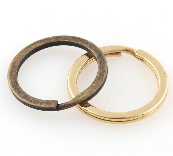 Flat Key Ring,light Gold Key Rings,round Key Fobs,key Ring Split