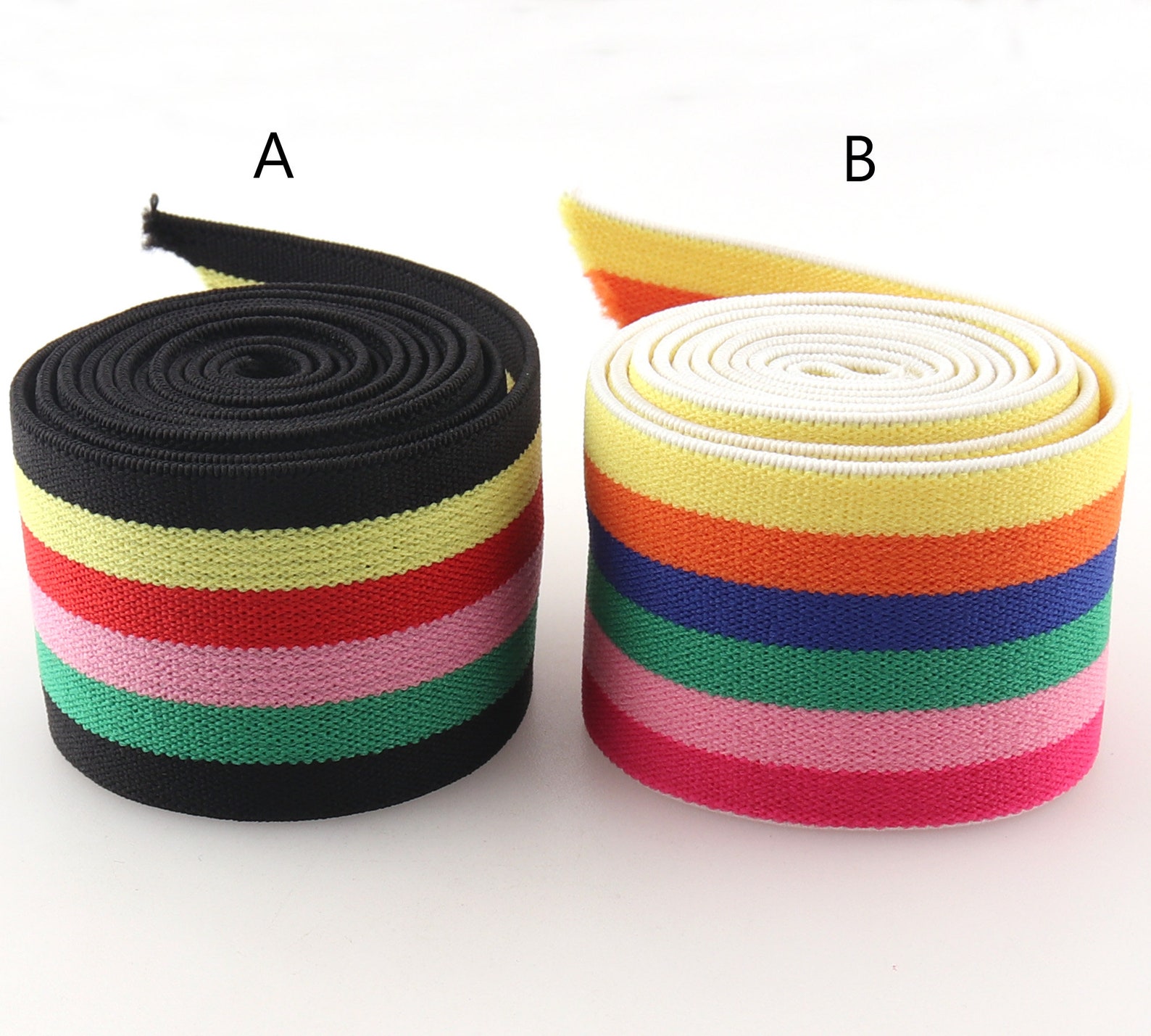 Elastic bingsoft High Quality 1.5''sewing Rainbow Etsy