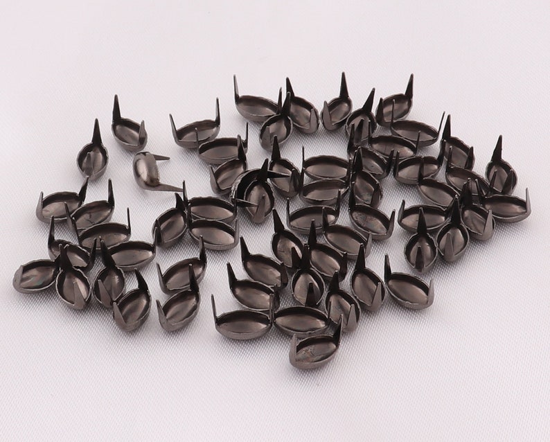 7.5mm6.5mm metal rivet claw nails light black prongs small Etsy