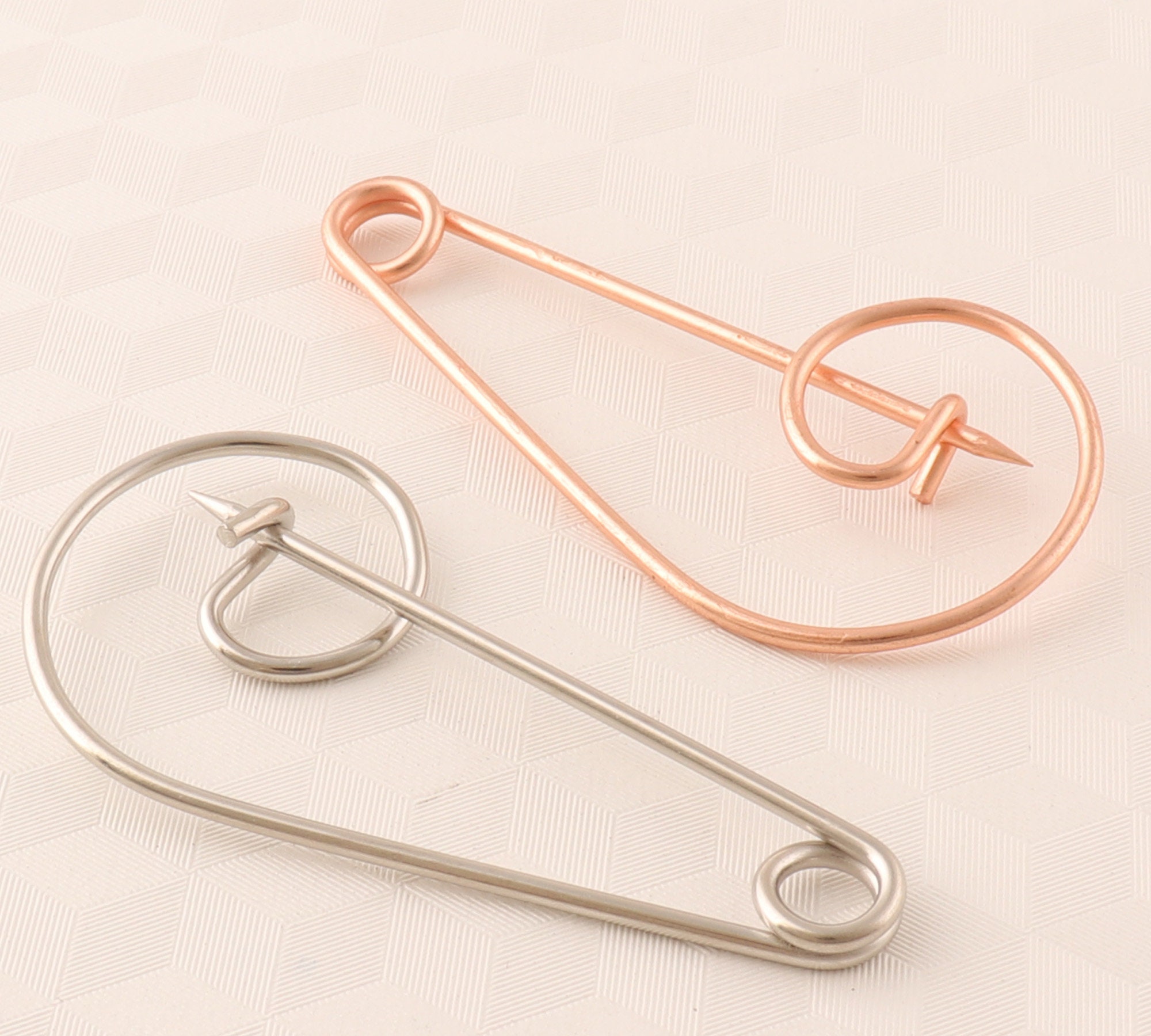 Jumbo Safety pins 85mm Large Rose Gold Safety Pins Craft Findings Metal  Brooch Safety Pins DIY