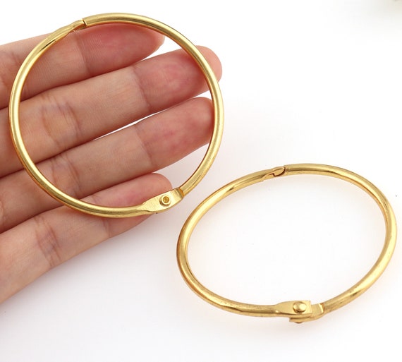 Gold Binder Rings Hinge Split Ring Snap Rings Card Rings Album Rings Flash  Cards Loose Leaf Closure Rings Book Rings for Journals/notebooks. 