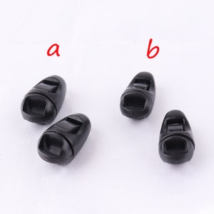 Plastic Cord Lock Stopper Cord End Cap Plastic Buckle Cord Stopper Ends FOR  Bagpack Rope Paracord Purse-20pcs 