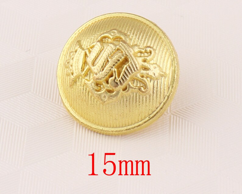 10pcs 15mm blazer buttons with shankgold metal Etsy