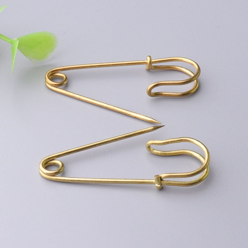 Gold safety pins 12pcs 4010mm bar pins decorative pins metal Etsy