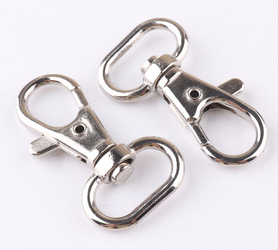 12Pcs Metal Swivel Snap Hook Keychain Hardware Buckle For Handbag