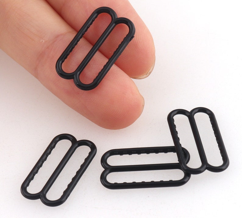 Slide Hooks Adjusters Buckles Plastic Black Bra Strap Slider Etsy