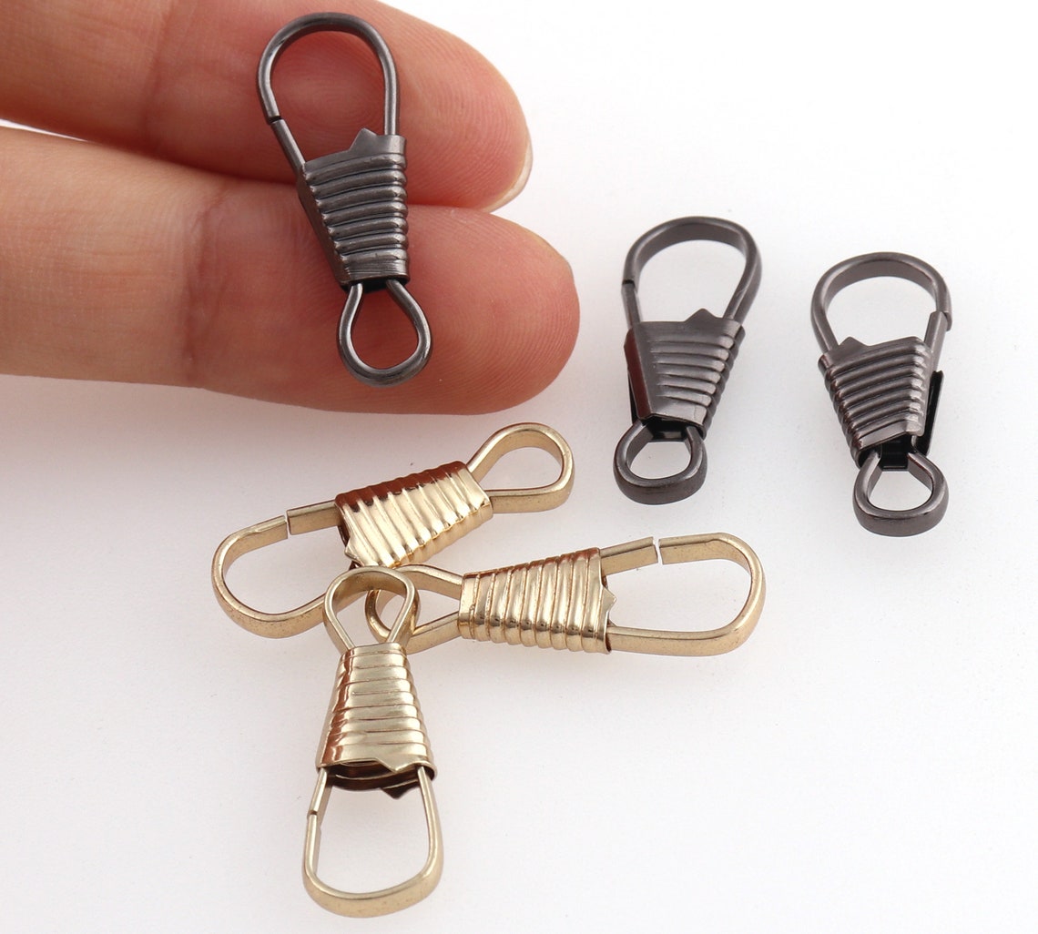 Lanyard snap clip hooks Gun black/Light gold Lanyard Clips Etsy