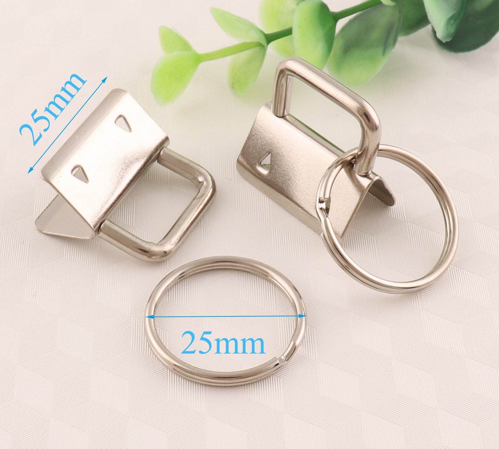 Metal Key Fobs Hardware With Key Ringsilver Key Fob Etsy