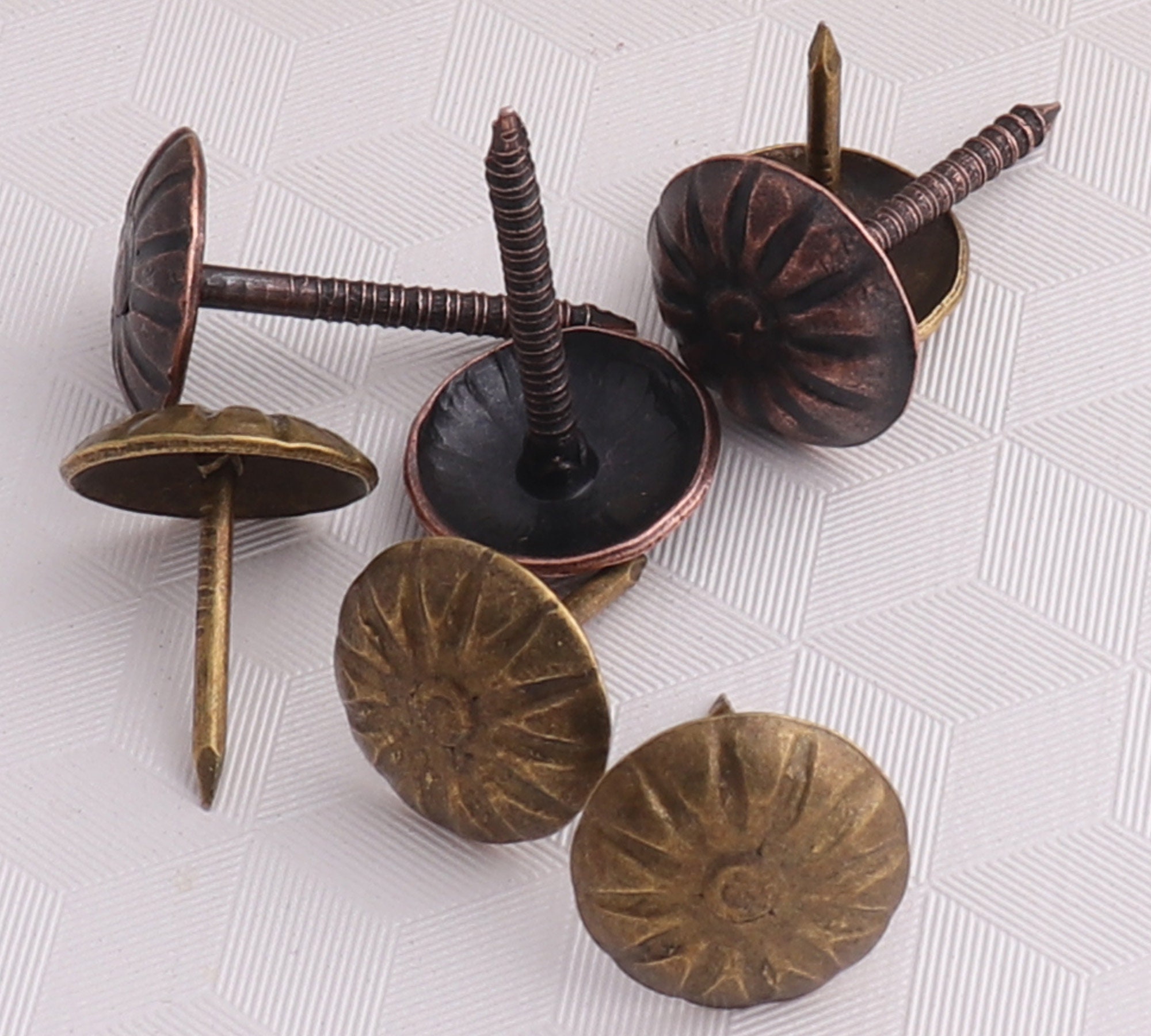 Small Tiny Round Dome Head Upholstery Thumb Tack Nail Screw Pin Bronze  Brass Gold Silver Iron Furniture Decor Hardware Door Sofa Couch 