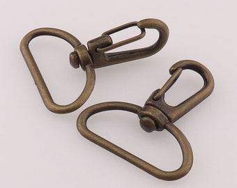 Lobster Swivel Clasp,42*30mm Chain clasp Antique bronze Clasp,Connector Snap,Buckle Gate Bag,Purse Clasp,Handbag Snap,for 30mm ribbon-12pcs