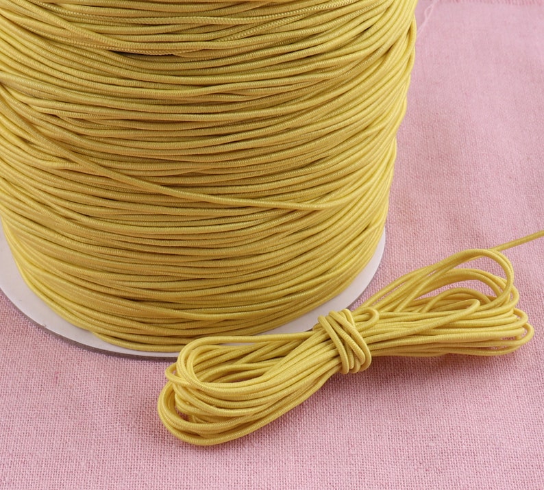 PinkYellow Elastic Cord,Personalized mask rope,Round Elastic Band Sewing for mask Knitting,Arts/&Craft Accessories,Clothing-1.5mm