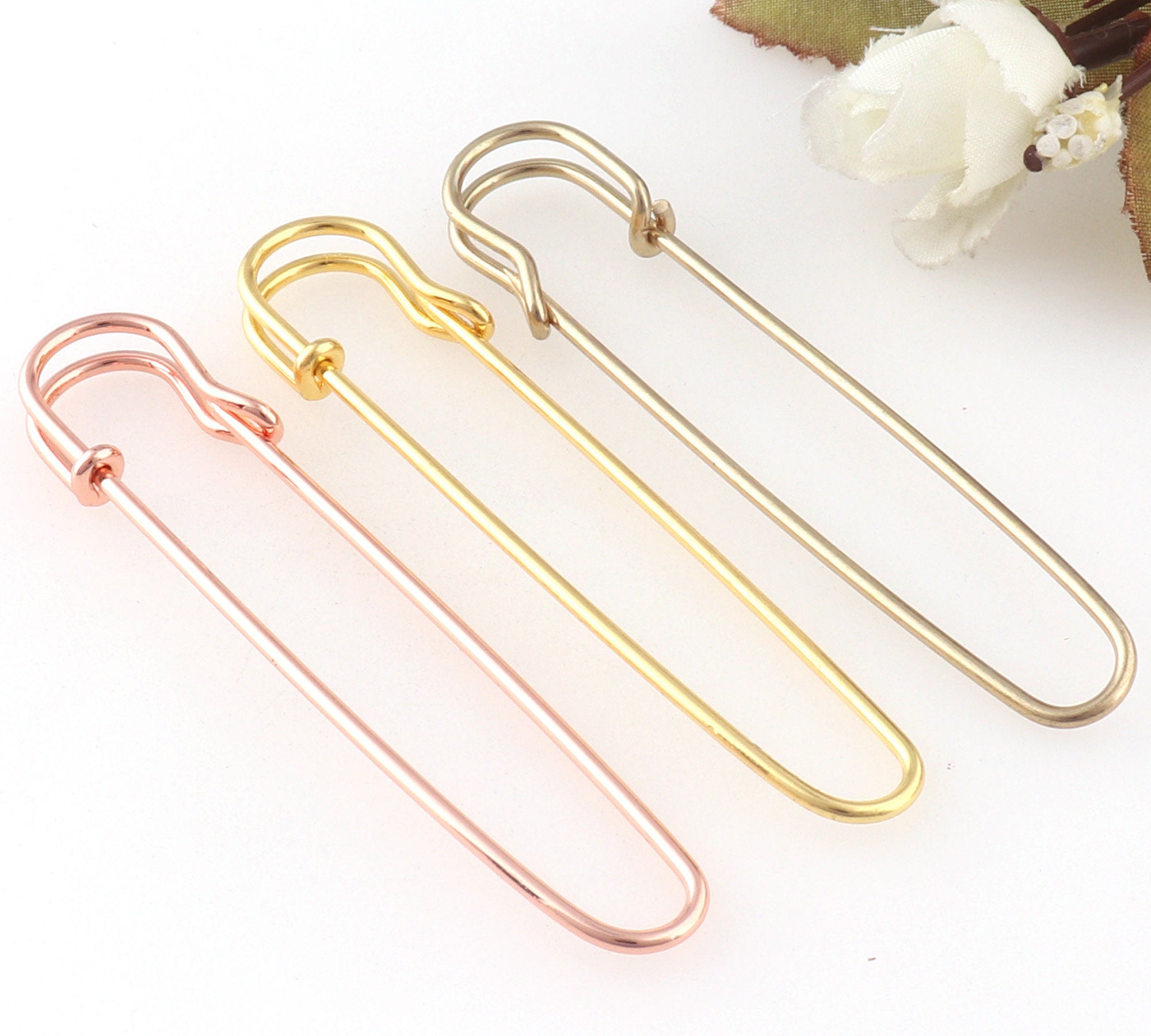 custom giant safety pin metal french
